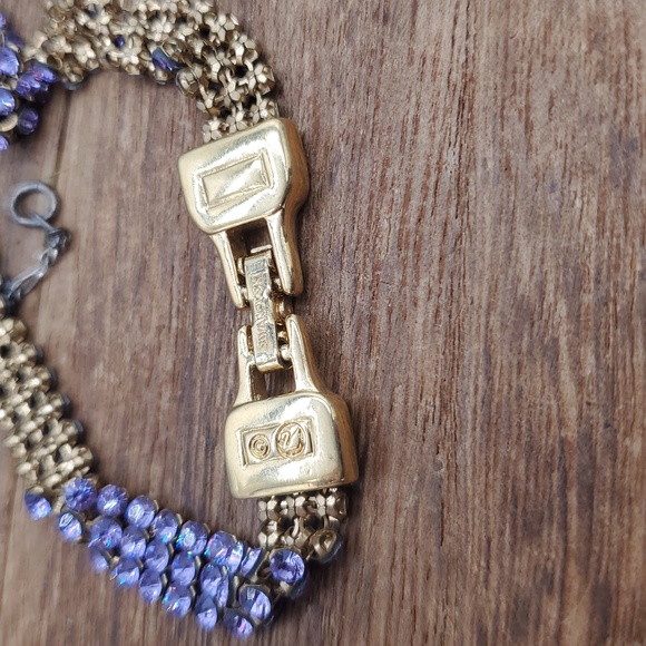 Swarovski Elegant Purple Crystal Bracelet  B3305 Missing One Stone - Picture 5 of 6